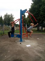 Производство тренажеров детских площадок метало